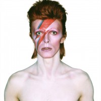 Album cover shoot for Aladdin Sane, 1973 Design by Brian Duffy and Celia Philo, make up by Pierre La Roche Photograph by Brian Duffy©Duffy Archive