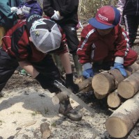 グリーンサンタ基金では、子どもたちへの森林環境教育を行う