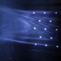 WOWによるレーザーと霧を使ったホログラムアートの「Light of birth」