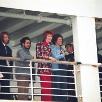 1973 年初来日時の船上写真(横浜港)