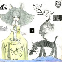 ピカソとフジタとミロとわたしの猫。そしてコクトーの猫」キャンバス 8S