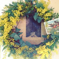 コトリ花店によるワークショップ「ユーカリとミモザのNew Year Wreath」