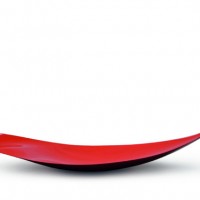 ‘Line and Surface: VI’, urushi japanese lacquer linen urethane form, 170 x 49 x 32 cm.　2013