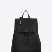 BACKPACK SAC DE JOUR SOUPLE IN BLACK GRAINED LEATHER.（23万円）