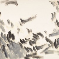 李禹煥 リ・ウファン LEE U-Fan 《風と共に》 1989 岩絵具，油彩 , キャンバス194.2 x 259.0cm 東京オペラシティ アートギャラリー蔵