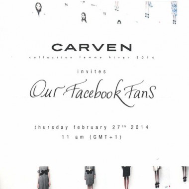 カルヴェン14-15AWコレクションがFacebookで生中継、27日19時より