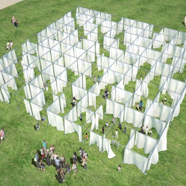 芝生広場にライゾマ手がける“脳波で動く”真っ白なカーテン出現!?5感で楽しむ六本木のデザインタッチが今年も