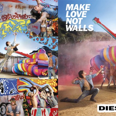 大きな壁を“愛の戦車”でブチ破る!?ディーゼルの2017春夏広告キャンペーン