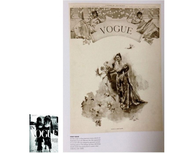 VOGUEの歴史を綴った『In Vogue: An Illustrated History of the World's Most Famous Fashion Magazine』（Rizzoli刊）で掲載されている『VOGUE』創刊号表紙