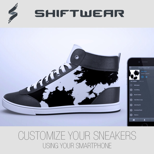 スマフォでデザインをアニメーションする次世代型スニーカー「ShiftWear」