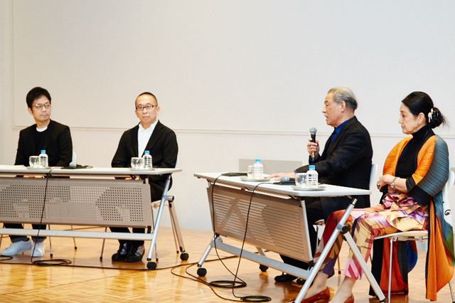 (左から)吉岡徳仁さん、佐藤卓さん、三宅一生さん、株式会社三宅デザイン事務所 代表取締役社長 北村みどりさん