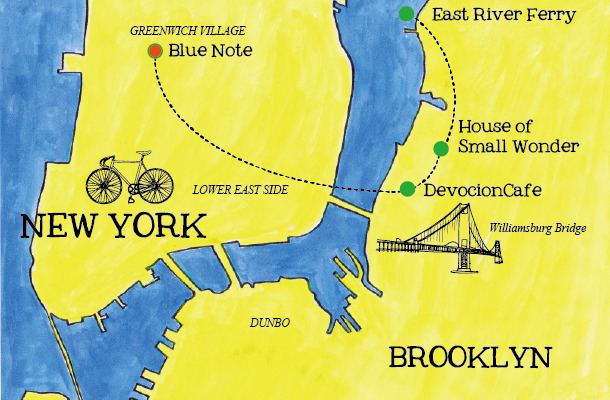 【ペダルを漕ぐ。ニューヨークを走る。】 Blue Note Jazz Club New York
