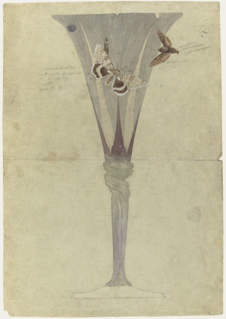意匠「昼顔形花器〈蛾〉」エミール・ガレ1899年オルセー美術館