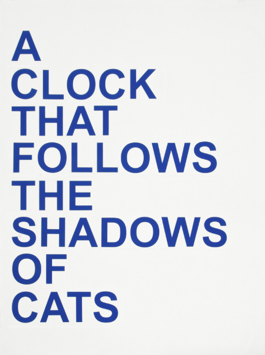 POSTER 'PROPOSAL FOR A CLOCK (CATS)' (2016) by David Horvitz