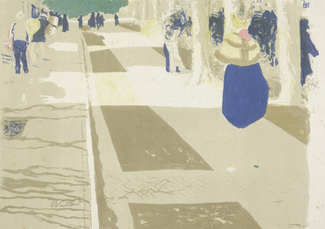 エドゥアール・ヴュイヤール《街路（風景と室内）》1899年　多色刷りリトグラフ  アムステルダム、ファン・ゴッホ美術館
