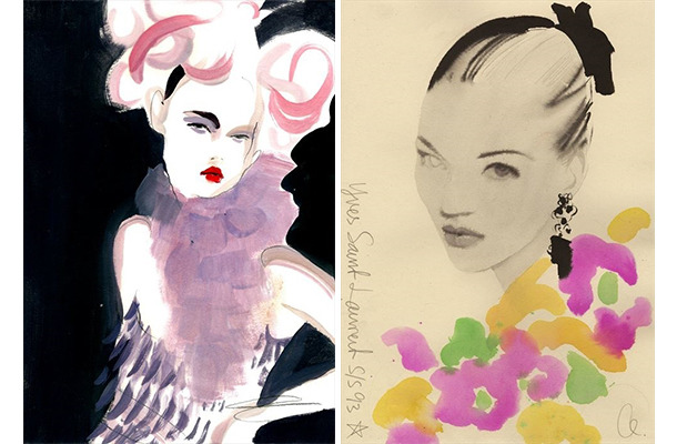 左から)Poppy Waddilove - Dior S/S 98,  Cecilia Carlstedt - Yves Saint Laurent S/S 93