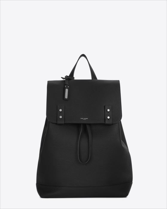 BACKPACK SAC DE JOUR SOUPLE IN BLACK GRAINED LEATHER.（23万円）