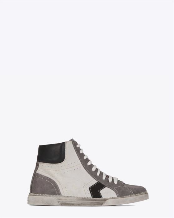 JOE MID TOP SNEAKER IN GRAPHITE SUEDE AND LEATHER.（12万円）